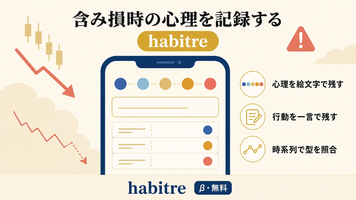 habitre で含み損時の心理を記録