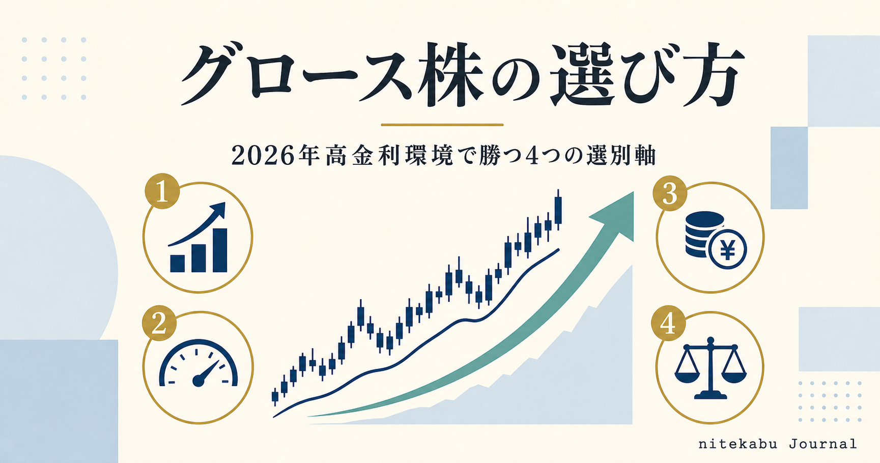グロース株の選び方 - 2026 年高金利環境で勝つ 4 つの選別軸