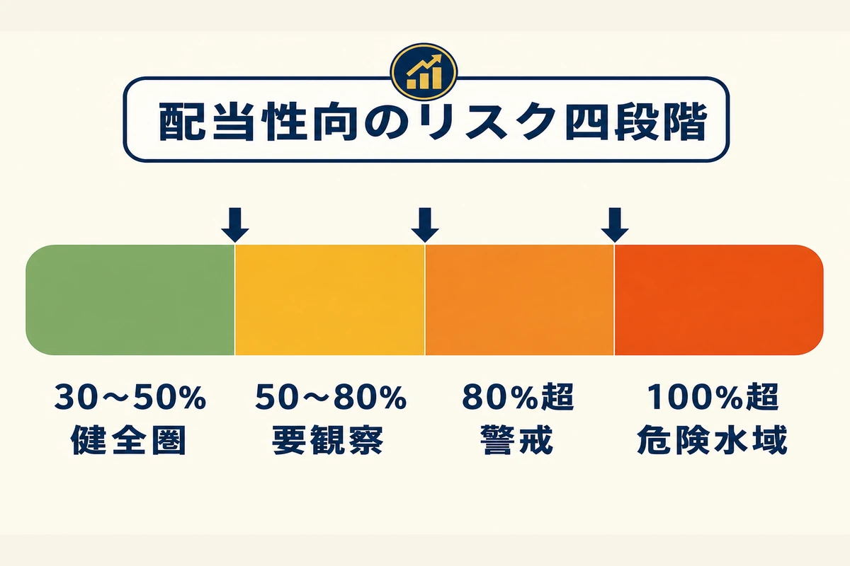 配当性向が高すぎる場合のリスク三段階
