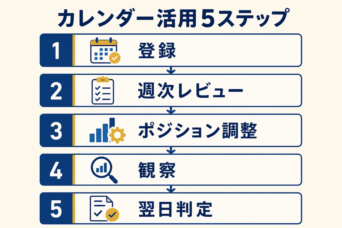 カレンダー活用 5 ステップ