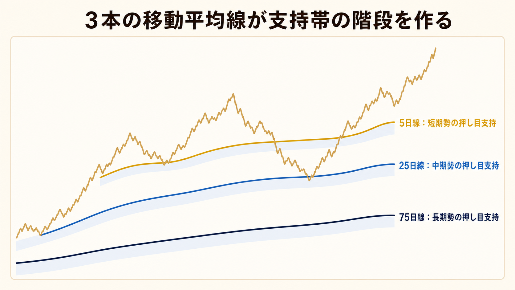 PO の支持帯が階段状になる構造
