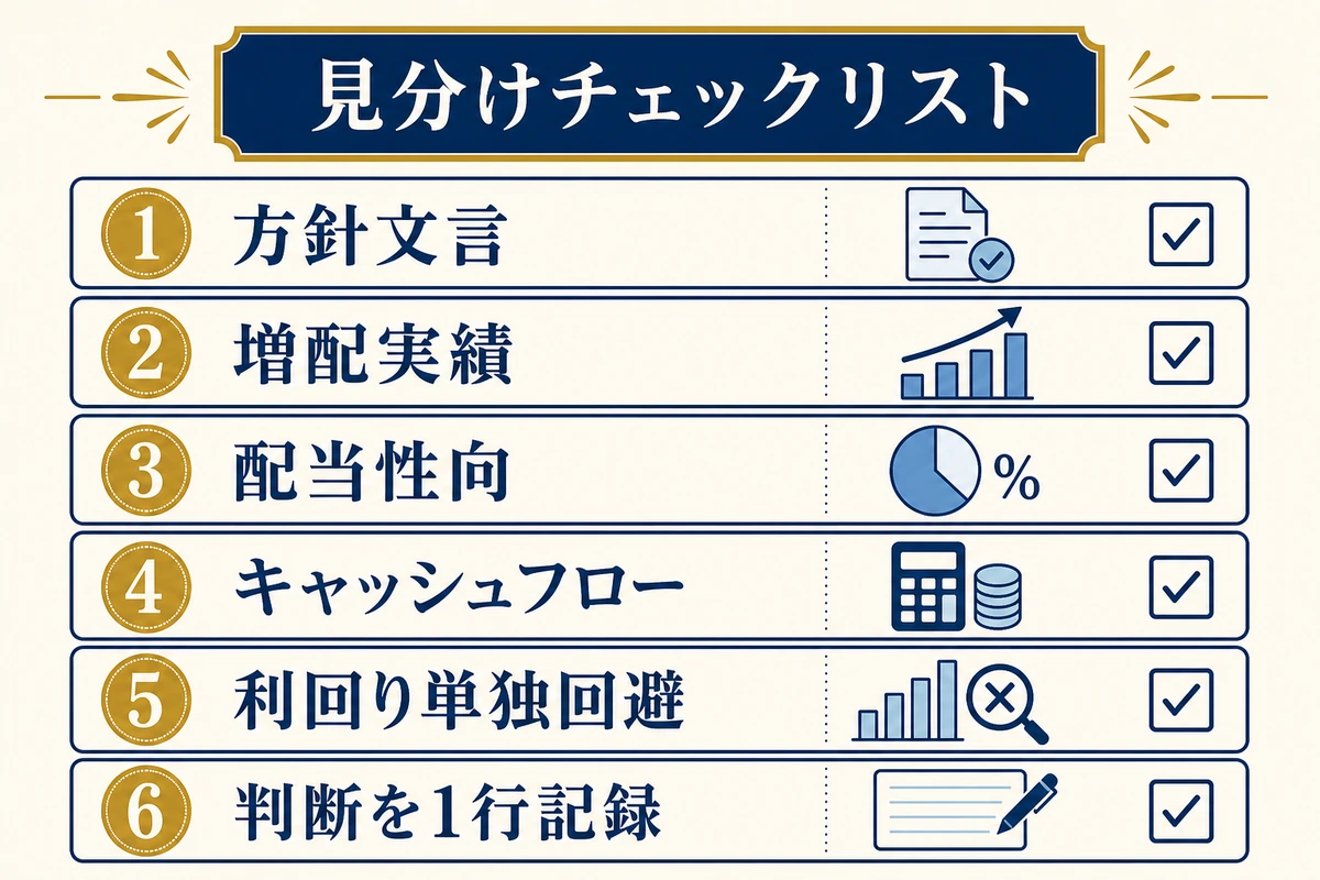 累進配当の見分けチェックリスト
