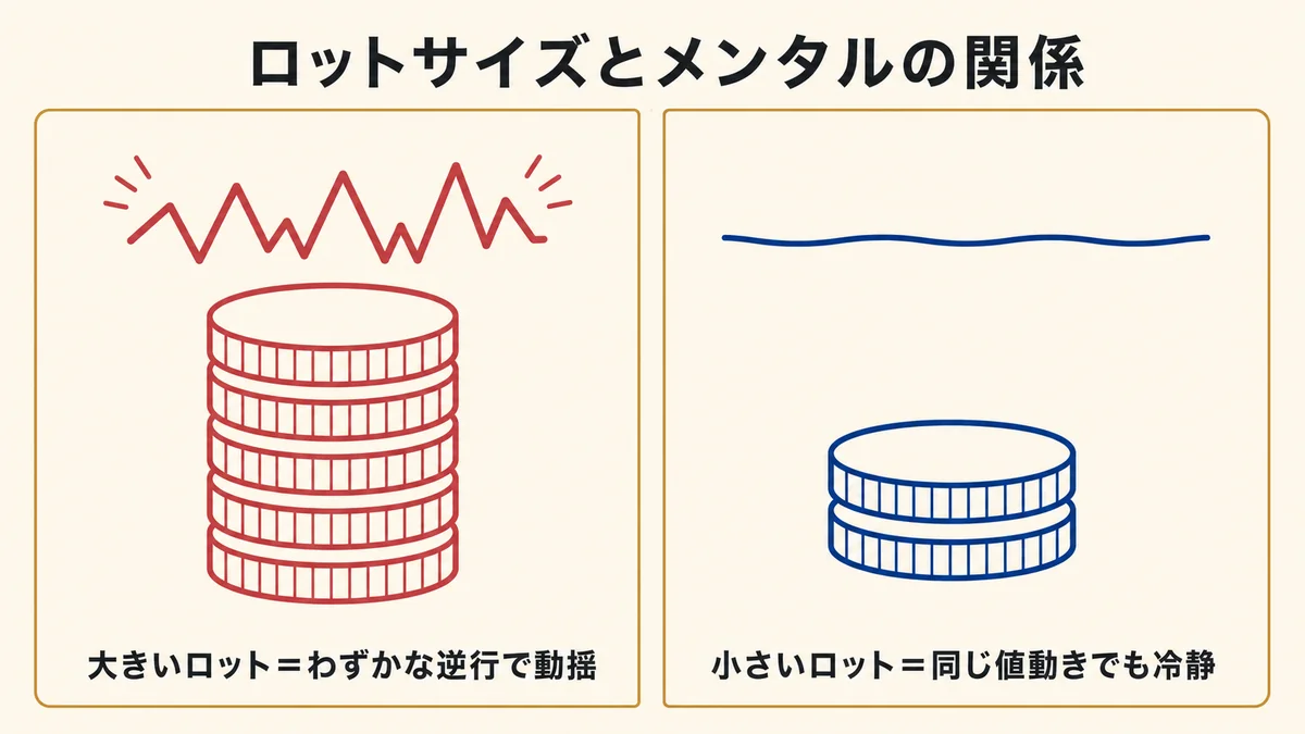 ロットサイズとメンタルの関係：大きいロットは判断を歪める