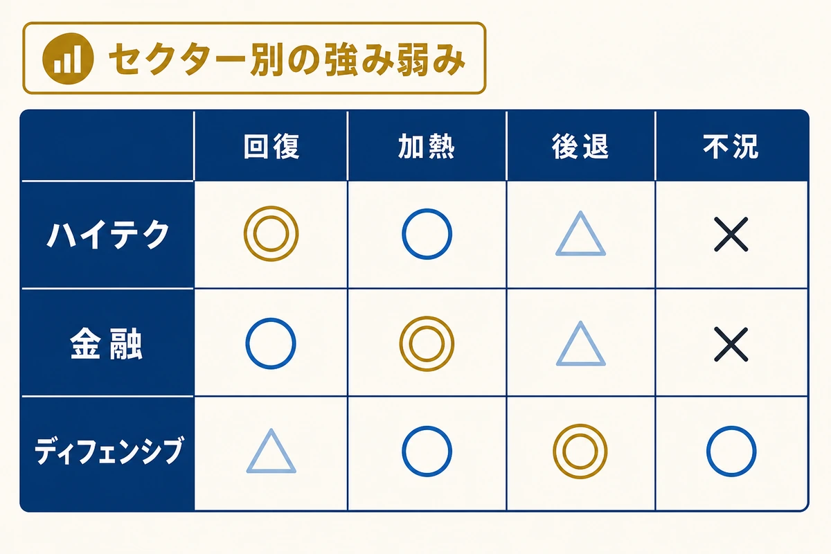 セクター別 4 局面
