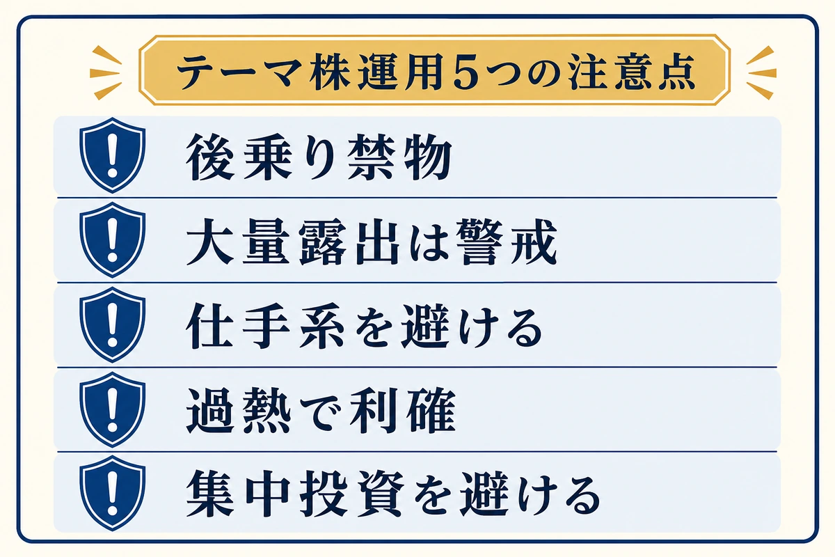 テーマ株 5 つの注意点